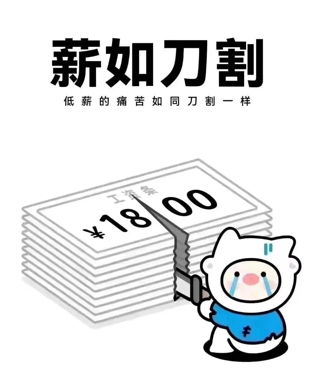 最近，薪如刀割....
