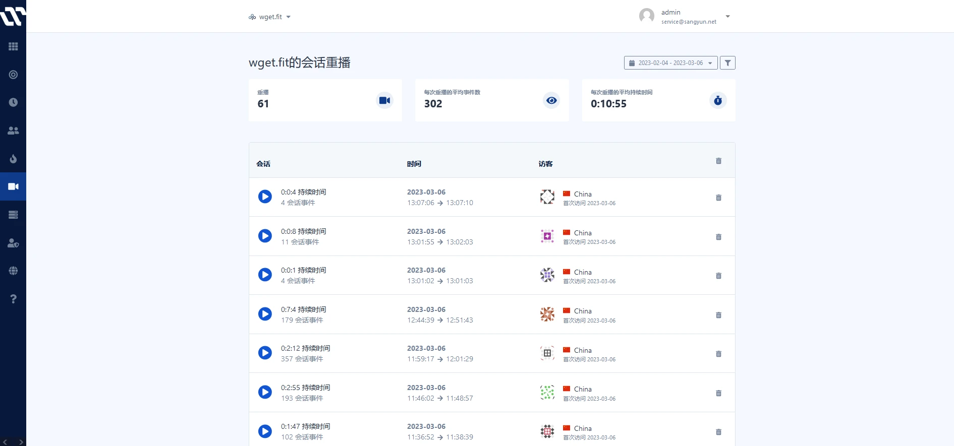 用户访问路径视频记录:)