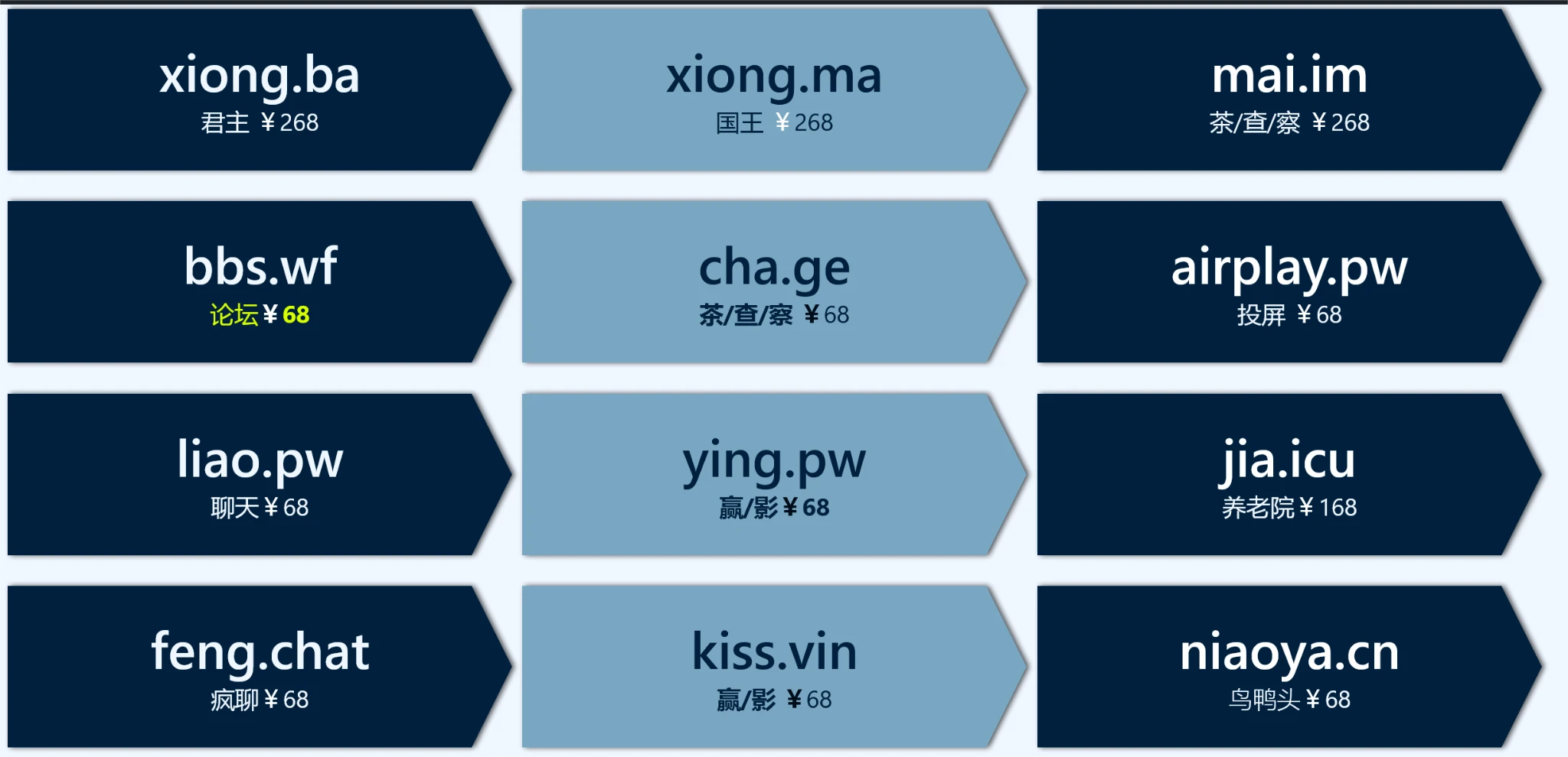 域名大甩卖，几十块钱一个