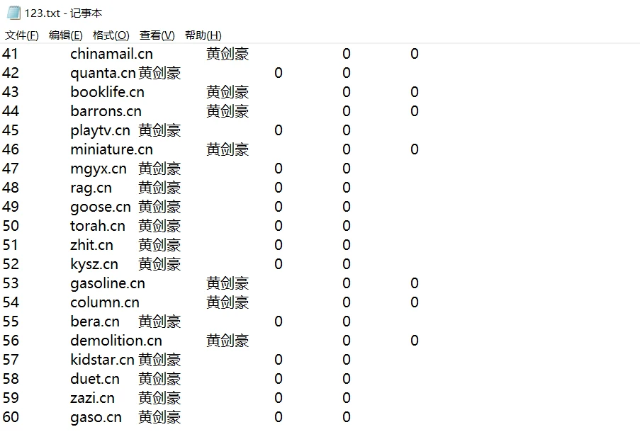 通过邮箱和注册人姓名whois反查批量查询域名过期时间
