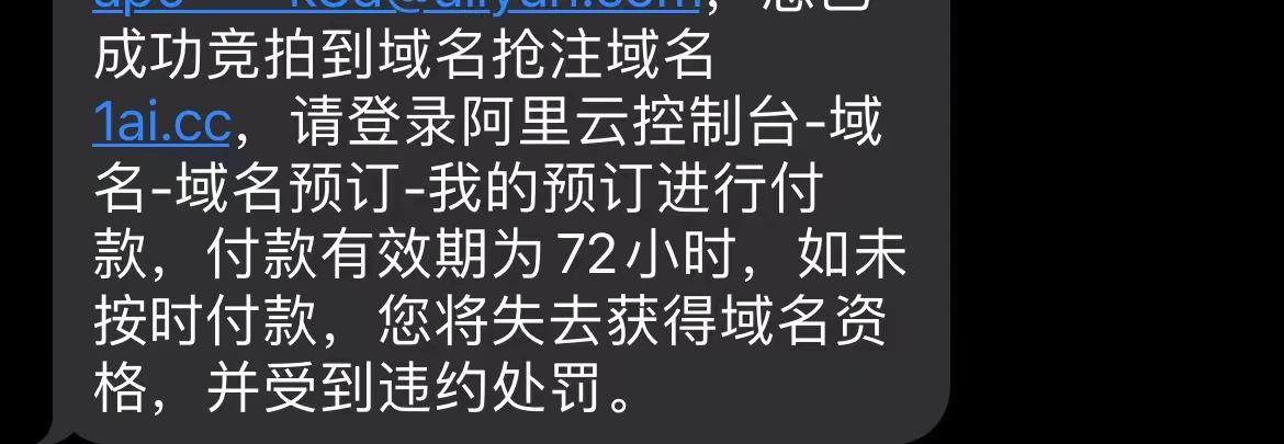 恭喜自己，又抢的一个ai域名