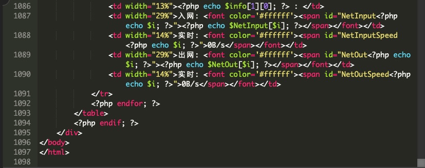 科技风格PHP服务器探针、一千行代码的显示效果