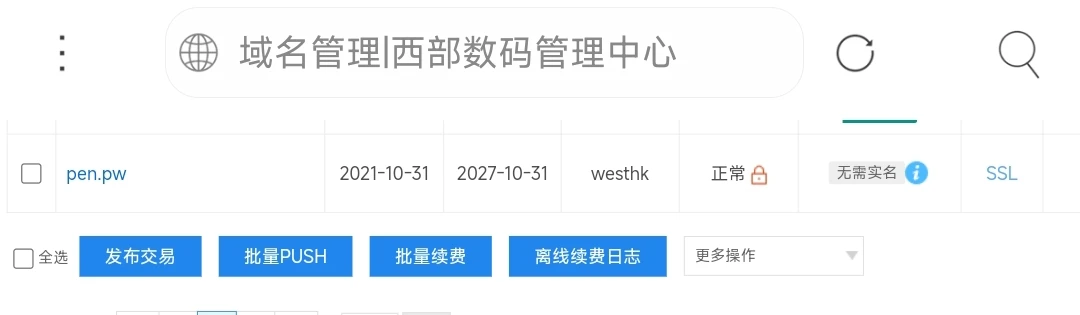 出售一个三字母的.pw域名 成本价