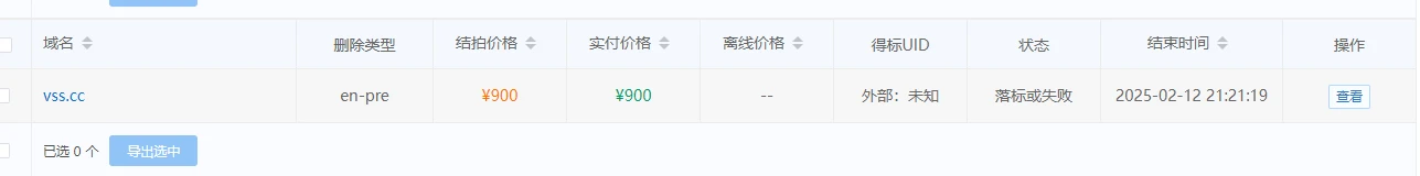 昨晚的域名