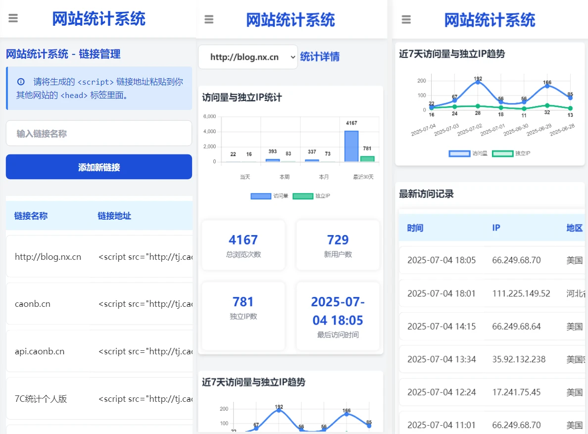 开源一个自用Ai写的PHP统计系统