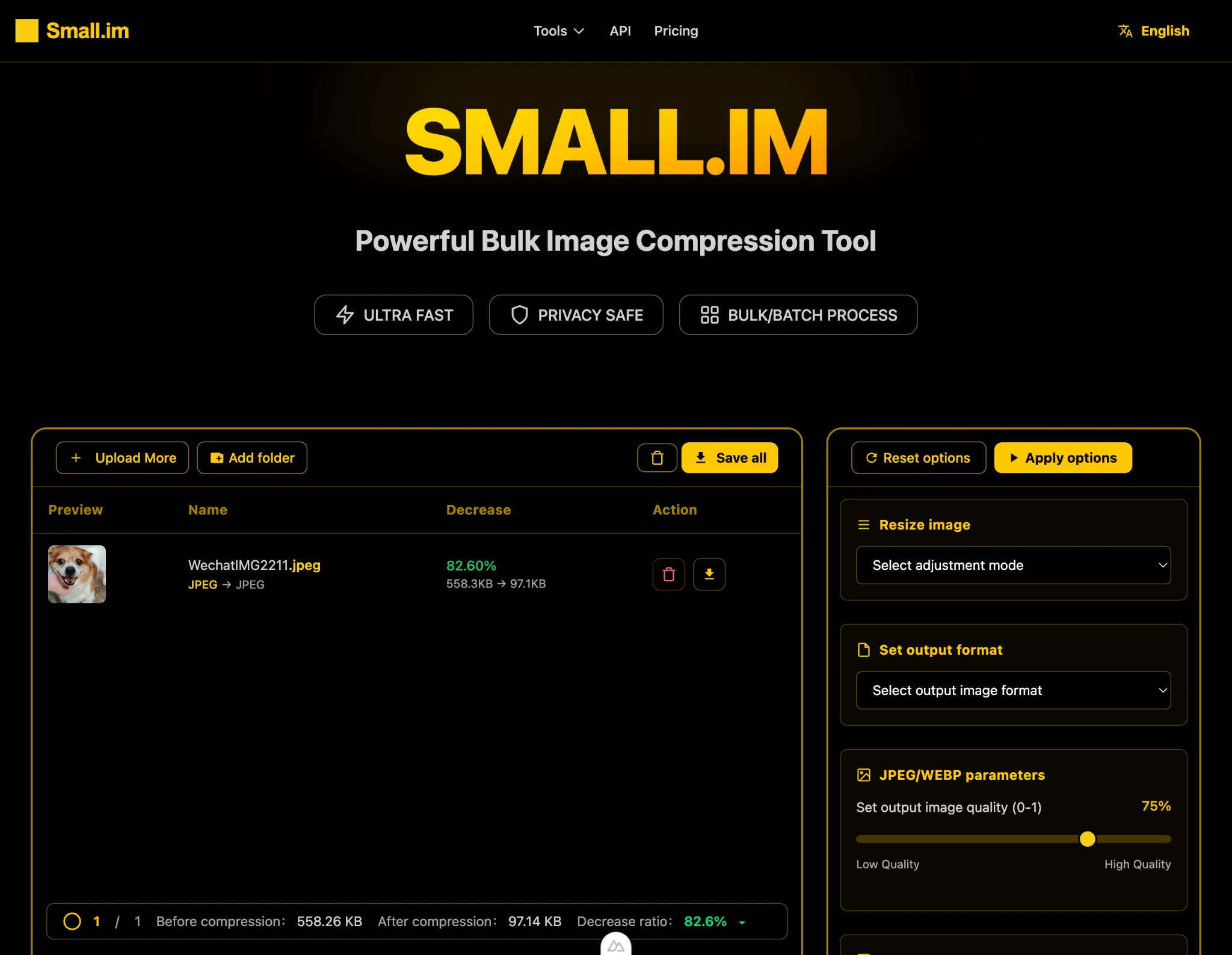 small.im 图片压缩、格式转换和尺寸调整工具 v2