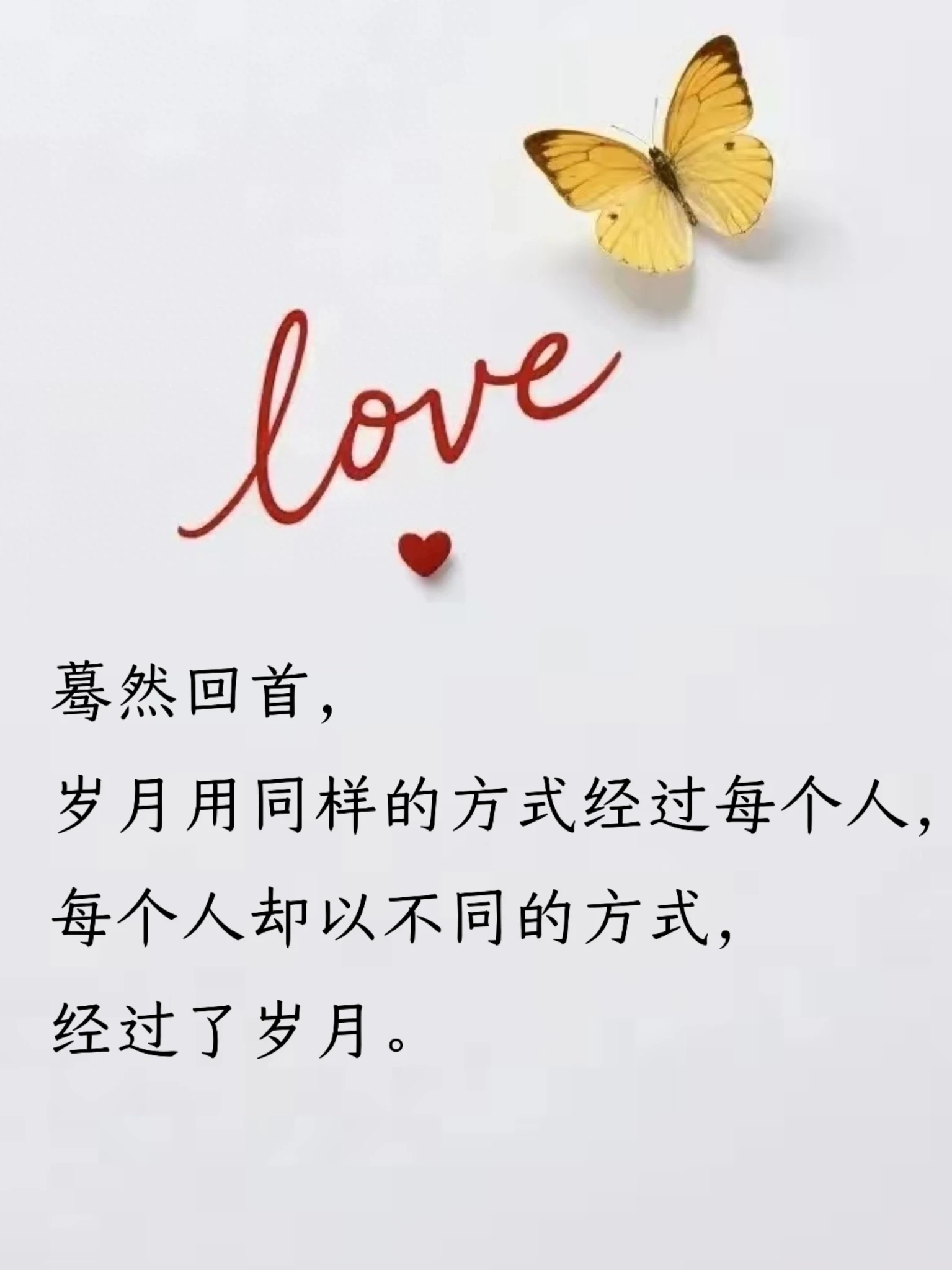 岁月用同样的方式经过每个人，每个人却以不同的方式，经过了岁月。