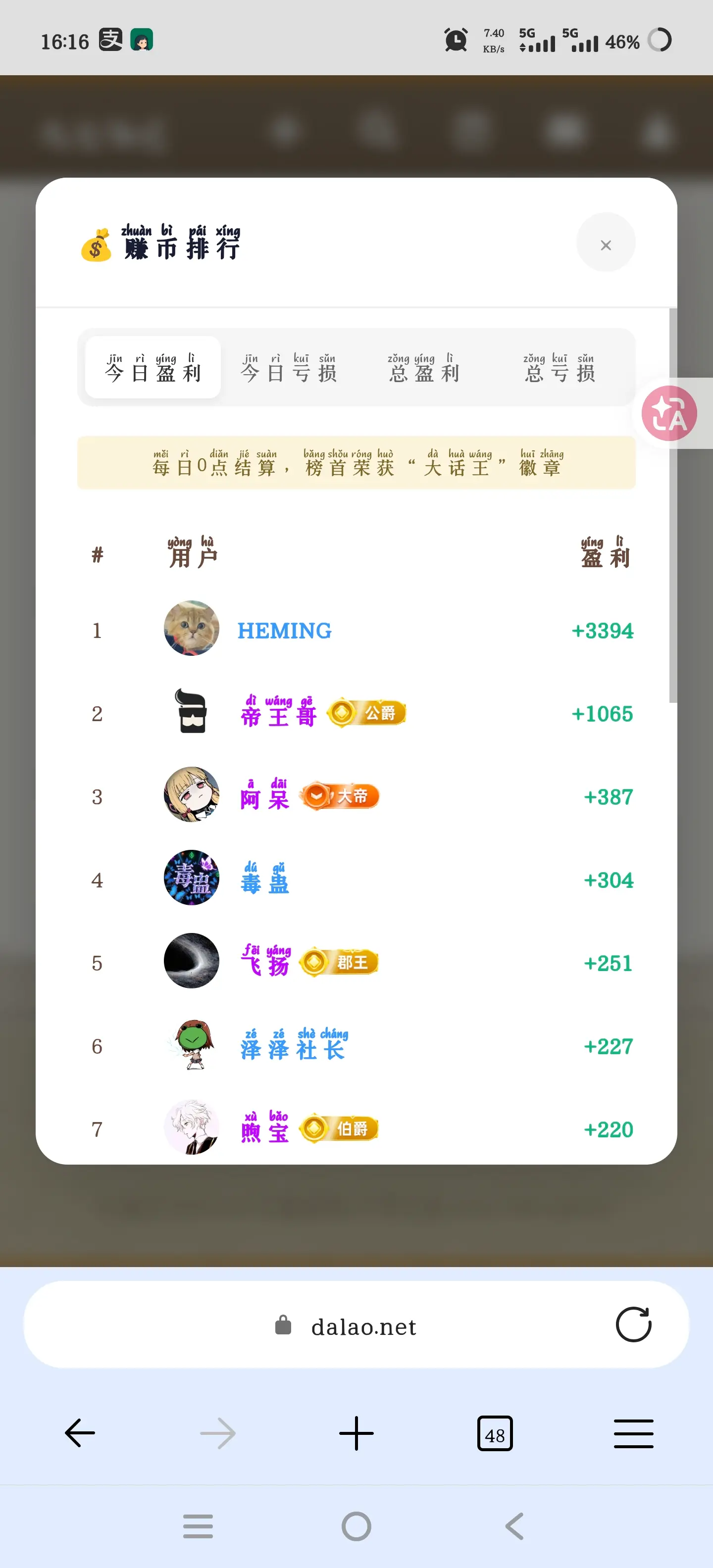 今日榜上有爷名