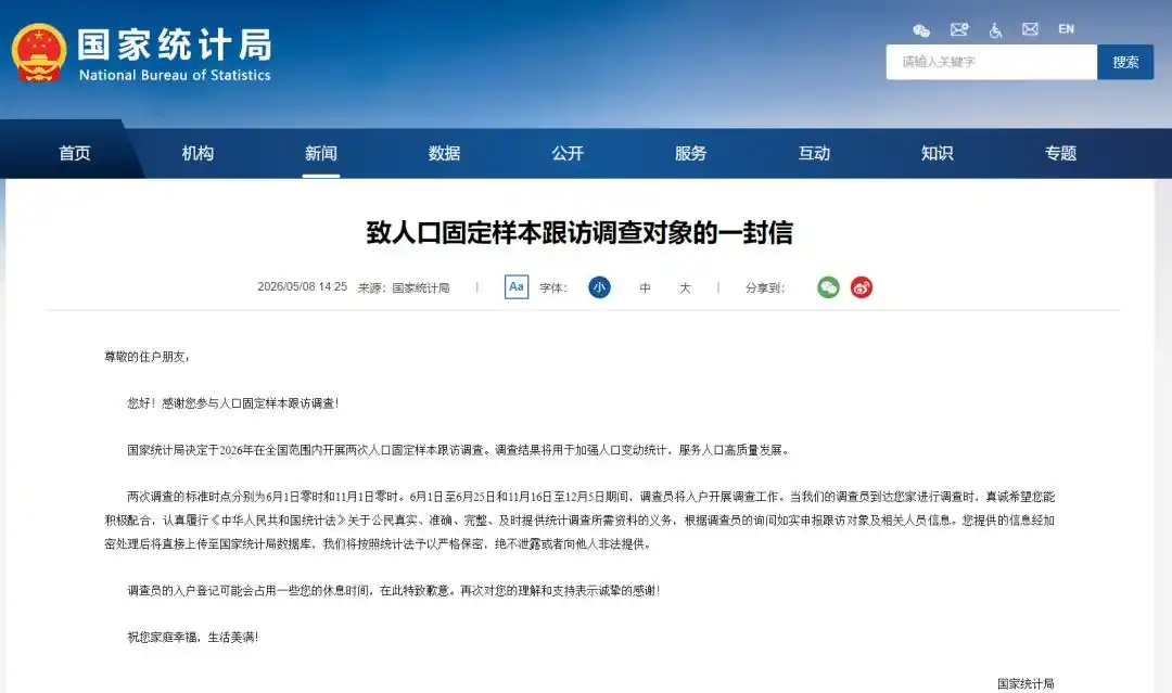全国入户调查明天开始。。。